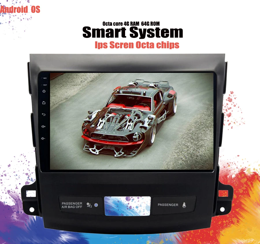 9 "IPS экран DSP Android 10 0 6G RAM Автомобильный DVD плеер для Mitsubishi Outlander GPS стерео радио