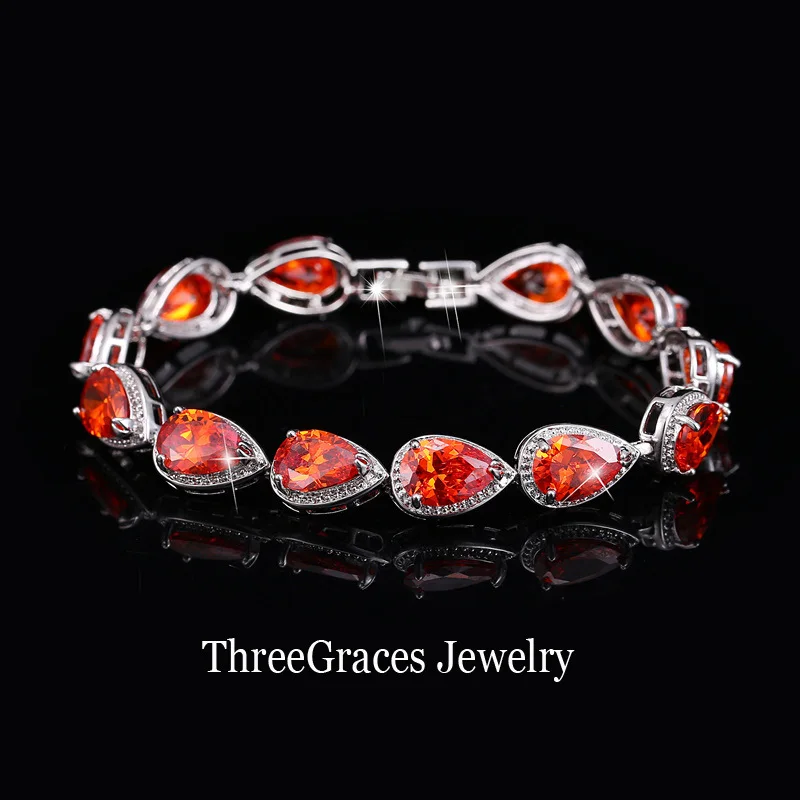 ThreeGraces роскошные свадебные вечерние ювелирное изделие овальной формы полностью