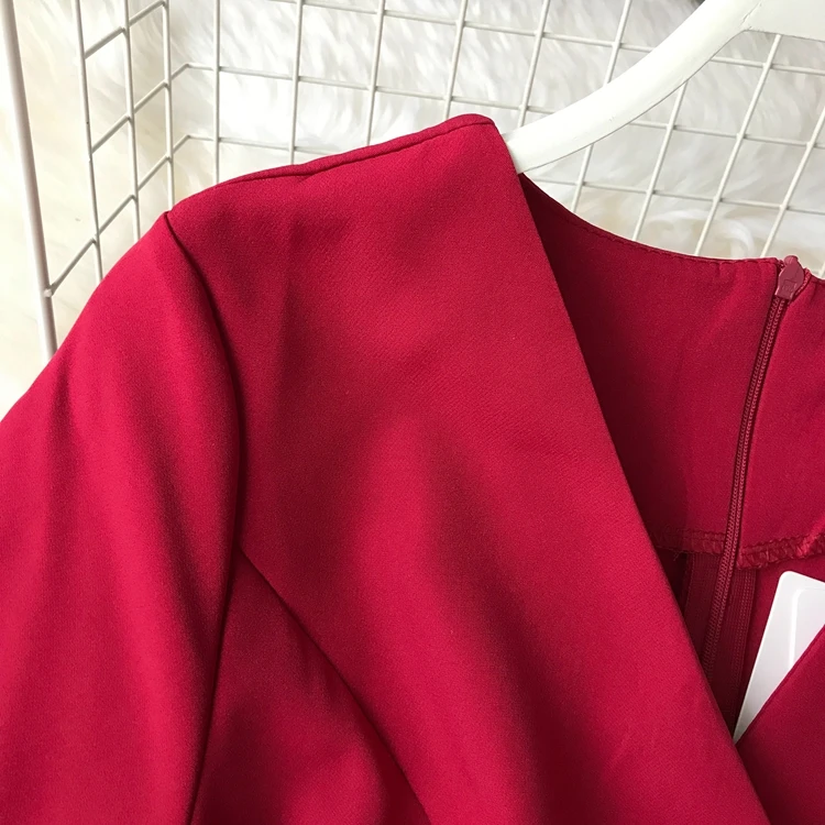 Белое платье рябить V-образный вырез платье миди китель Офисная леди корейский язык сексуальный элегантный плюс размер короткий рукав розовый лук тонкий облегающее платье богемский зеленый пляжное летнее платье женское