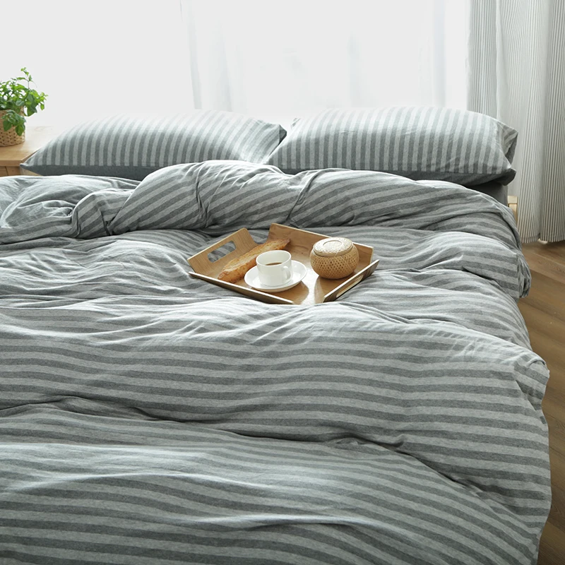 4 шт. 100% хлопок трикотажная ткань комплект постельного белья Королевский размер