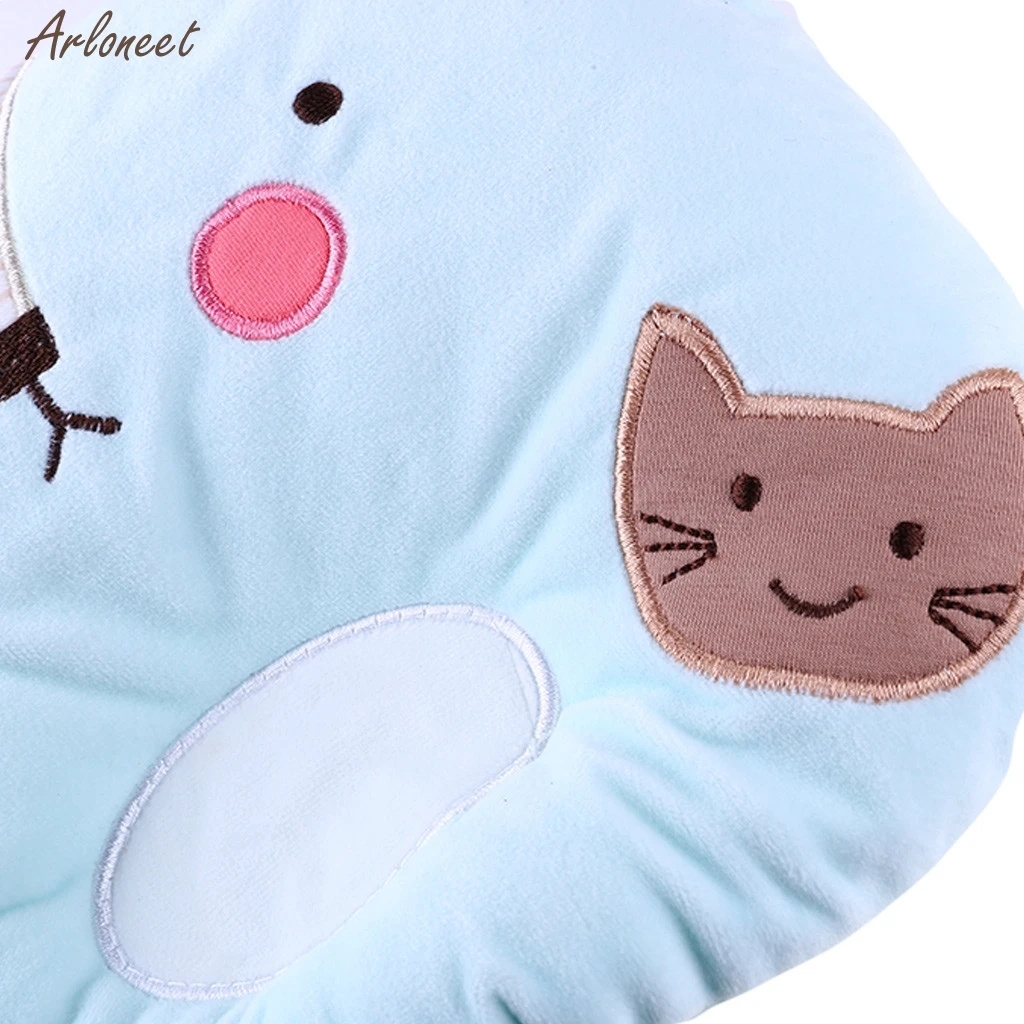 

Newborn Infant Anti Roll Pillow Flat Head Neck Prevent New Cute Cat Cartoon Arrival Baby Soft Pillow Infant Toddler Lovely Baby