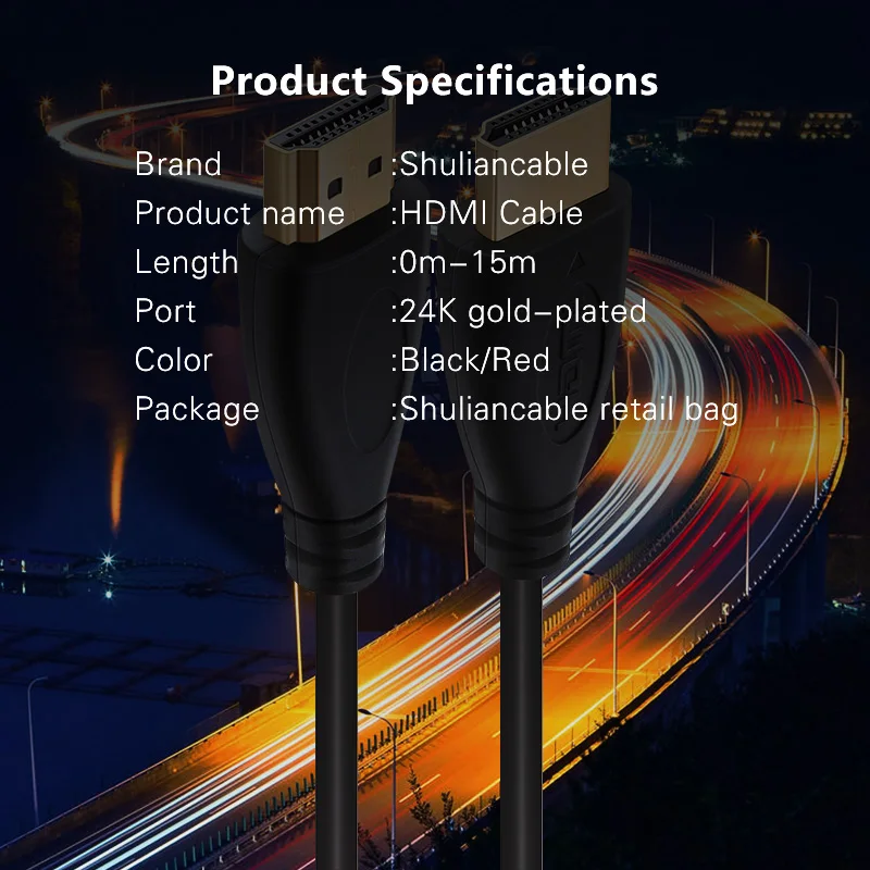 Высокоскоростной кабель Lungfish HDMI 0,3 м 1 м 1,5 м 2 м 3 м 5 м 7,5 м 10 м 15 м видео кабели 1,4 1080 P 3D позолоченный кабель для HDTV xbox PS3
