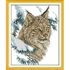 Вечная любовь Рождество Wildcat китайские наборы для вышивки крестиком из экологического хлопка с тиснением 11CT и 14CT