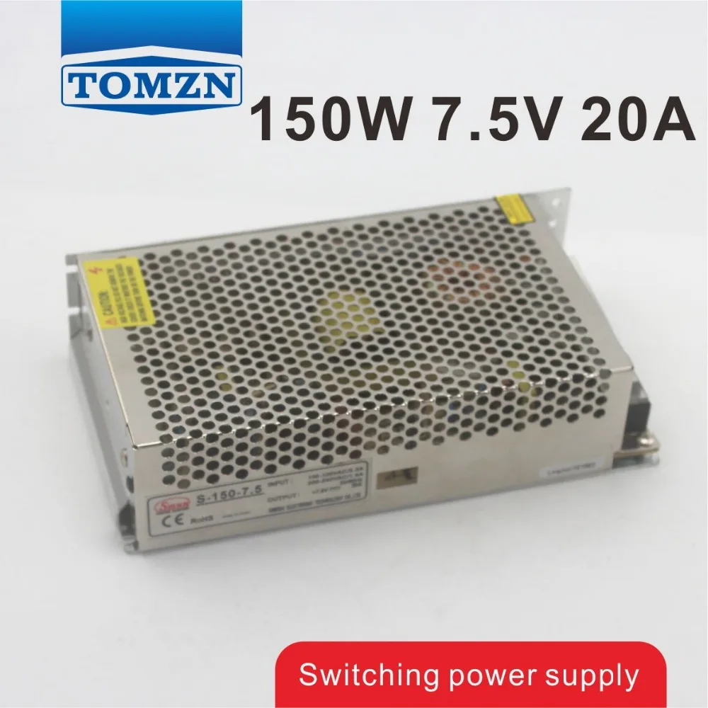 150W 7 5 V 20A одиночный выход импульсный источник питания для светодиодной полосы