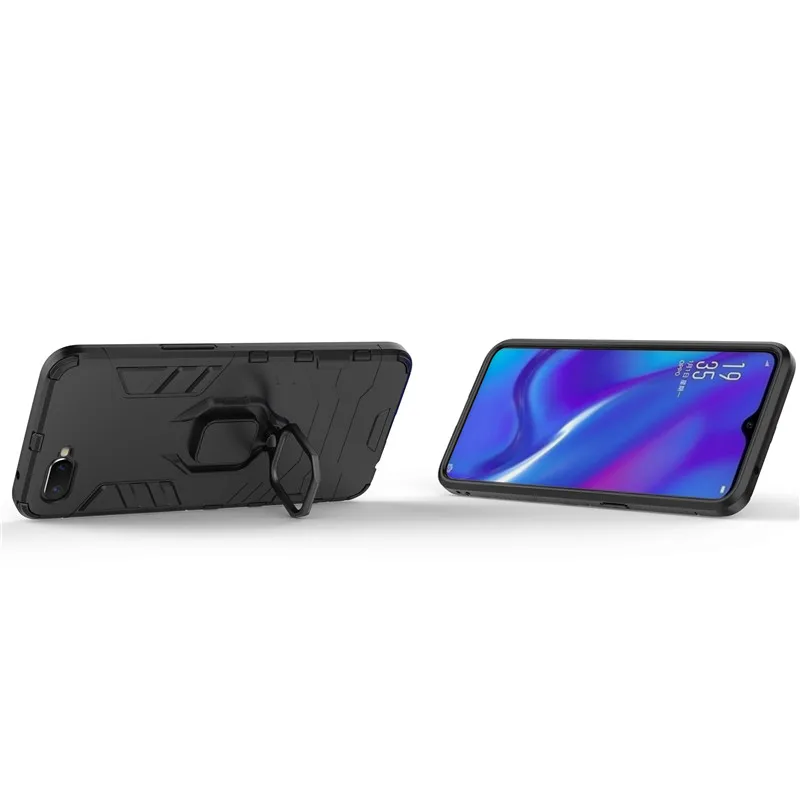 Для OPPO K1 чехол с магнитной планкой кольцом на палец для задняя крышка K1|Бамперы| |