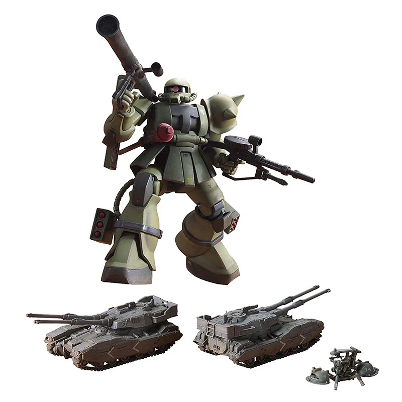 Bandai HGUC Gundam 1/144 MS 06 ZAKU наземный Военный Набор мобильный костюм сборные модели