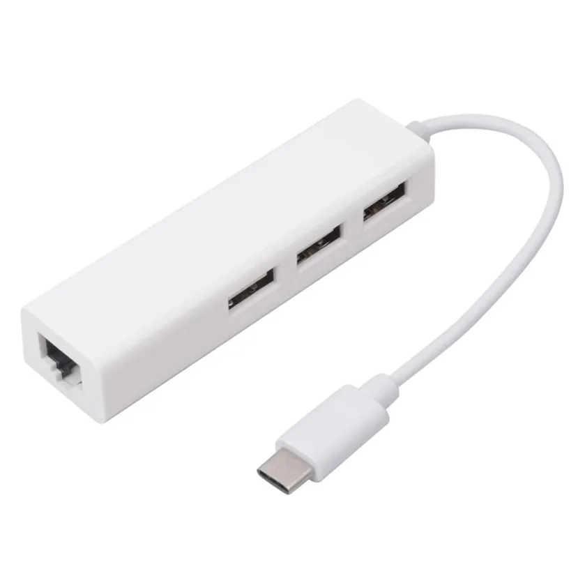 Лучшая цена USB3.1 Type C USB RJ45 Ethernet LAN адаптер с 3 портами концентратор для ноутбука|hub|hub