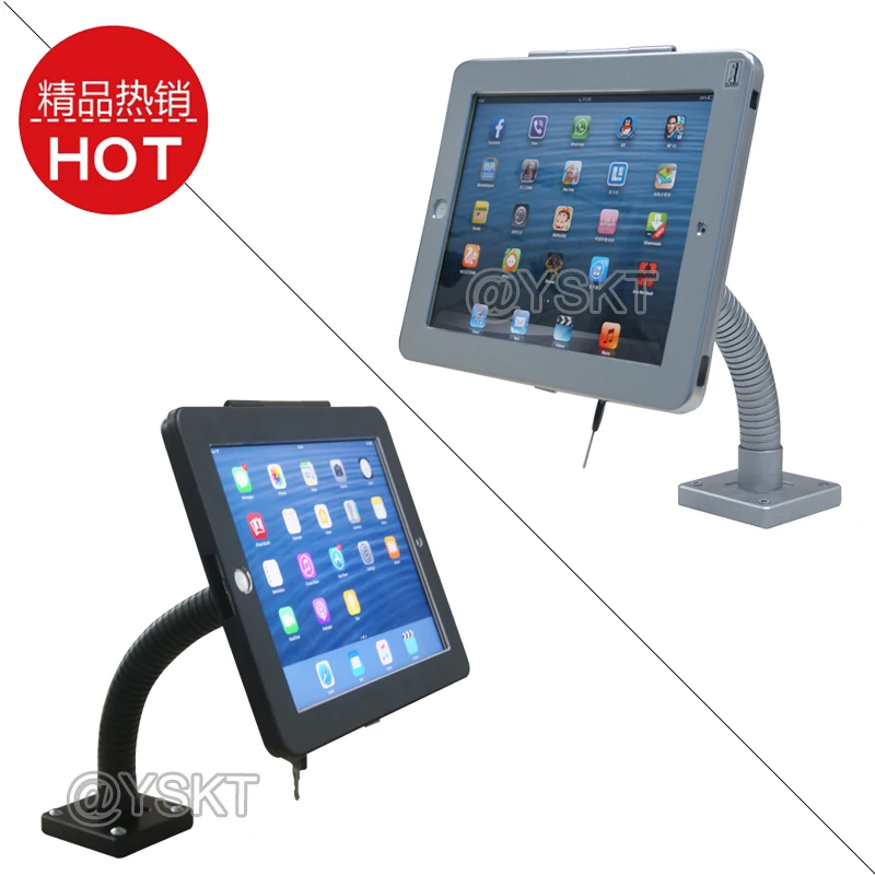 Для 10,2 ipad стол безопасности крепление дисплей меню заказ стенд замок гибкий держатель Gooseneck для mini/air/9,7/10,5/11/12,9 pro