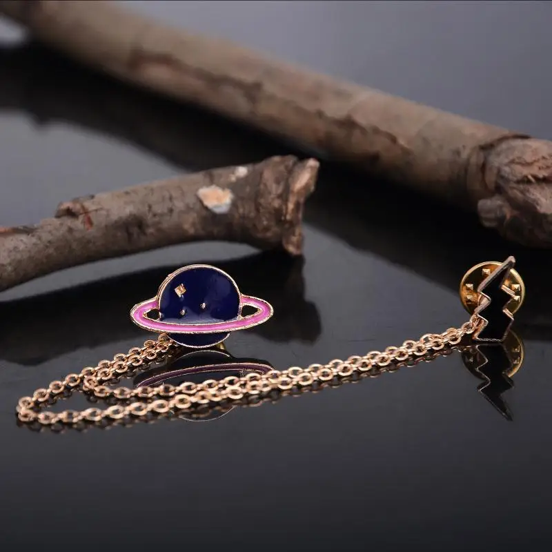 Хит продаж преувеличенный сплав модная креативная Saturn Planet длинная Брошь с