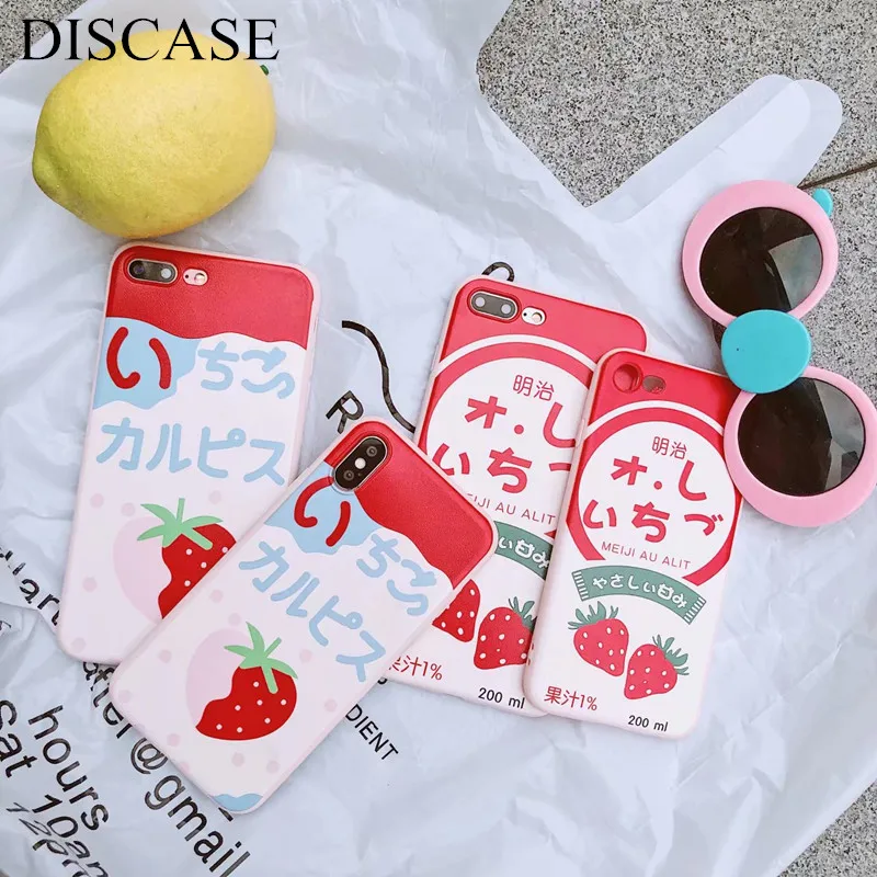 DISCASE розовый ТПУ скраб телефон чехол для iphone X 8 7 6 6s плюс милый мультфильм характер