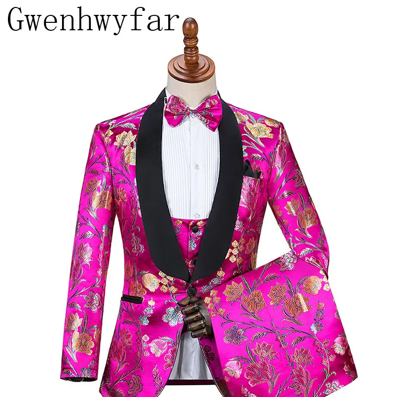 Новое поступление высококачественные модные костюмы Gwenhwyfar с розовым цветочным
