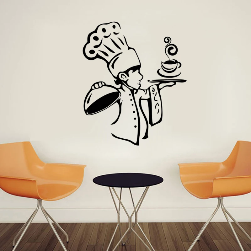 Настенная Наклейка KUCADA chef man для украшения кухни домашний декор роспись