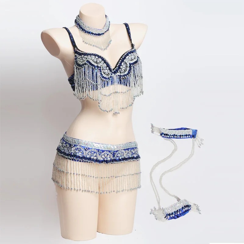 Женский комплект для танца живота откровенный костюм с ремнем и бюстгальтером на