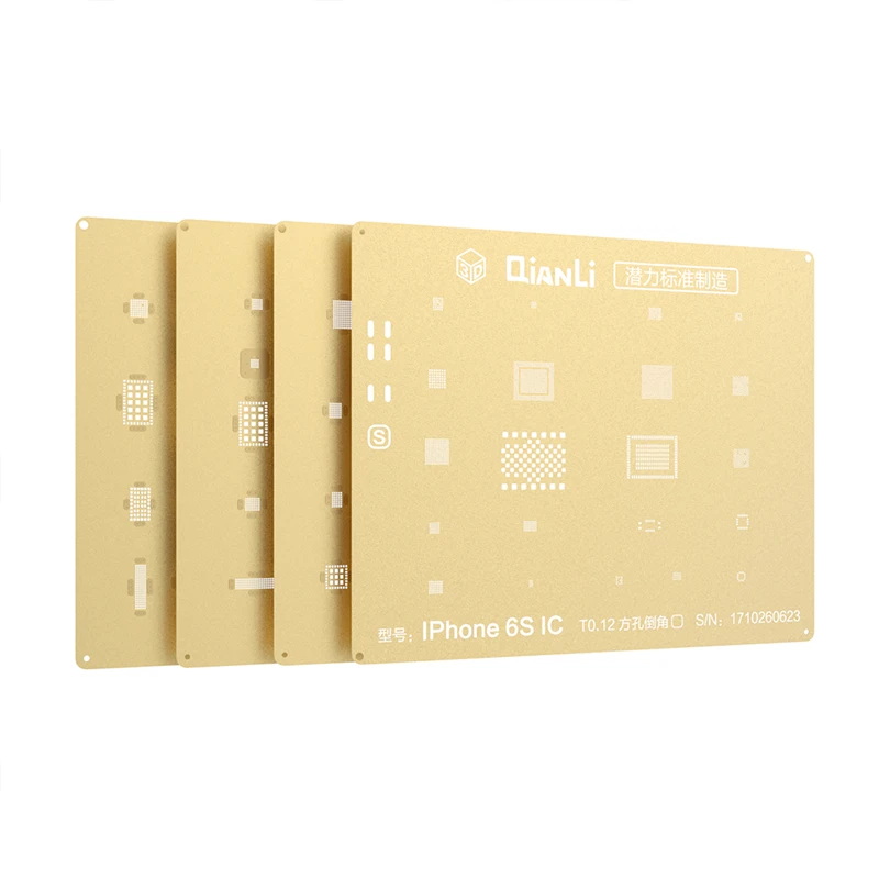 QIANLI Золотая 3D стальная сетка для IPHONE 5 5S 6 6P 7 7P 8 PLUS NAND IC ремонт ЦПУ оловянный шаблон