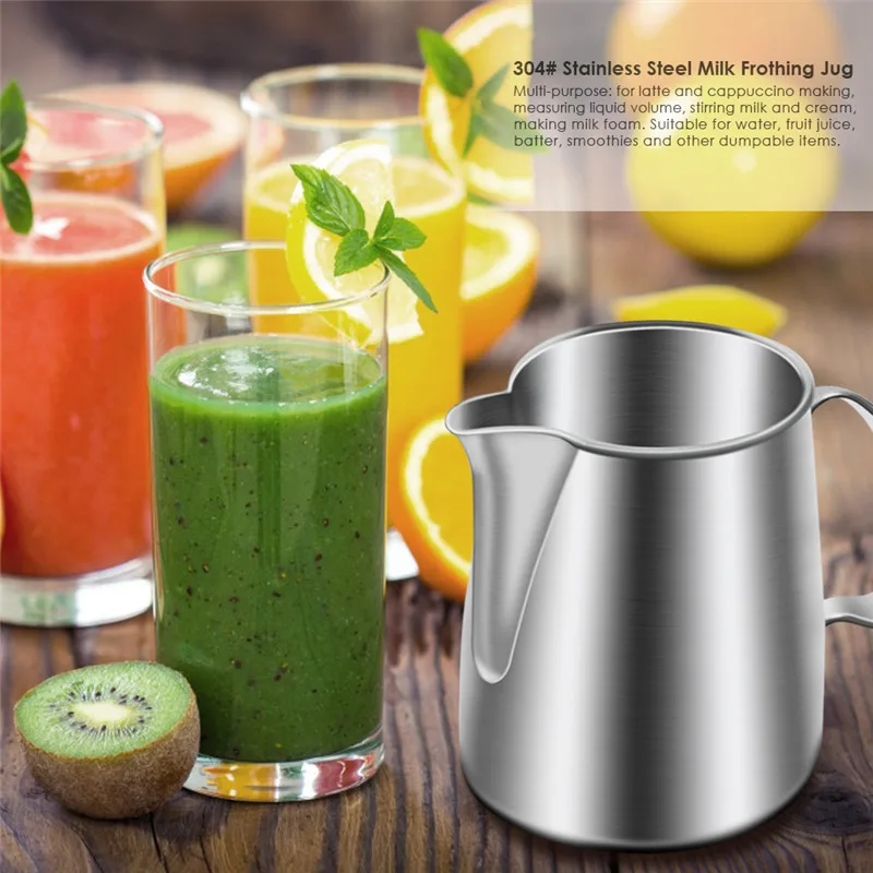 Нержавеющая сталь Кофе вспенивания кувшин молока пузырь пены стаканчик для