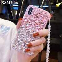 fashion glitter bling rhinestone crystal diamond soft phone case cover for samsung s6 s7 s8 s9 s10 s21 s20 plus note5 8 9 10 20