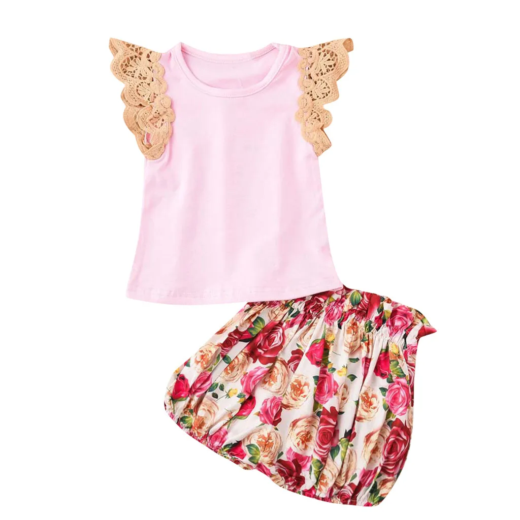 2 предмета Новое поступление популярные однотонные топы для малышей + штаны с