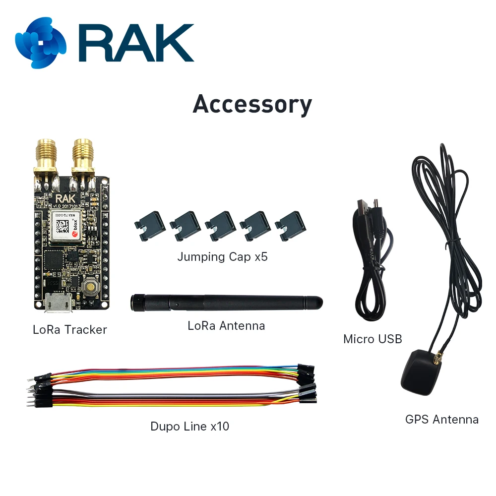 RAK811 LoRa трекер доска MAX 7Q gps Модуль и микроэлектромеханический датчик Беспроводной