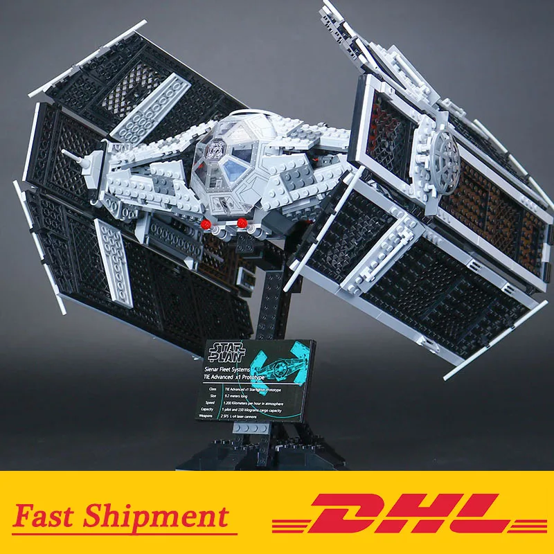 DHL 05055 Звездные серии The Wars Rogue TIE One USC Вейдер продвинутый боец Строительные блоки