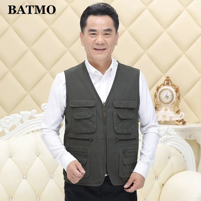 BATMO 2019 Новое поступление высокое качество 100% хлопок жилет для рыбалки много