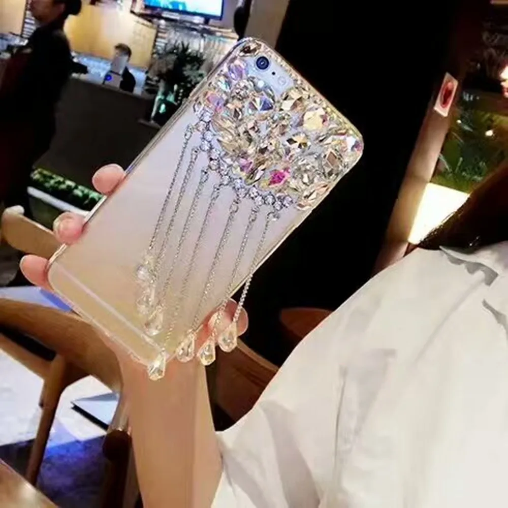 LaMaDiaa Роскошные блестящие подвесные чехлы для телефонов iPhone 11 12 Pro Max XR задняя