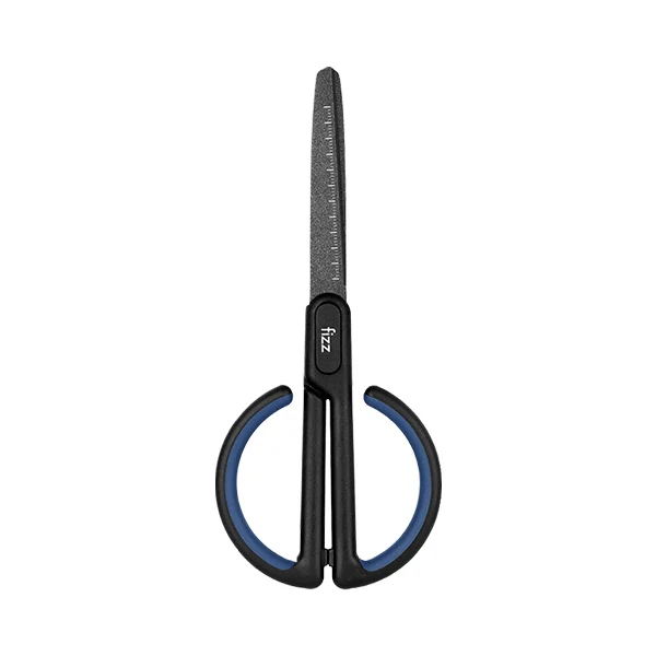 Dark blue Xiaomi Youpin Fizz тефлоновые ножницы, шкала, знак безопасности, закругленная режущая головка, фториновое покрытие, офисные канцелярские ножницы 35 - Цвет: Dark blue