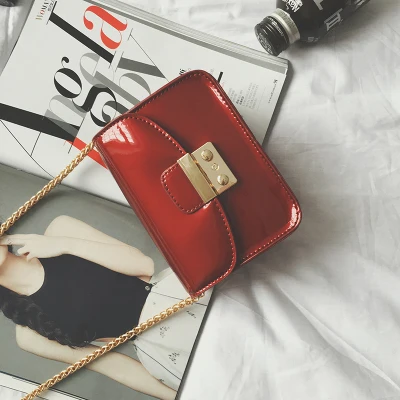 Augur маленькая сумка 2016 Новая мини через плечо женская на цепочке летняя Желейная