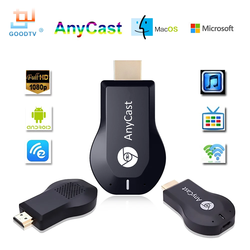 Новый AnyCast M2 WiFi Дисплей приемник DLNA AirPlay Miracast usb-модем для ТВ Windows Android IOS Mac