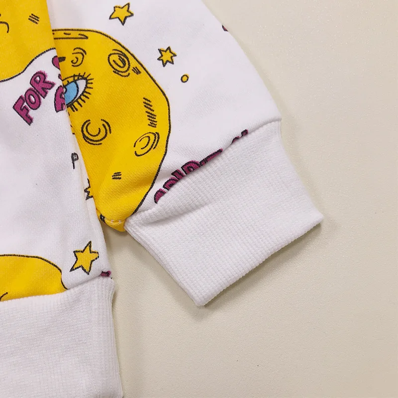 Fashion Autumn Spring boys girls t-shirt Children's sun star print tops kids pants High quality clothing cotton sweater | Детская