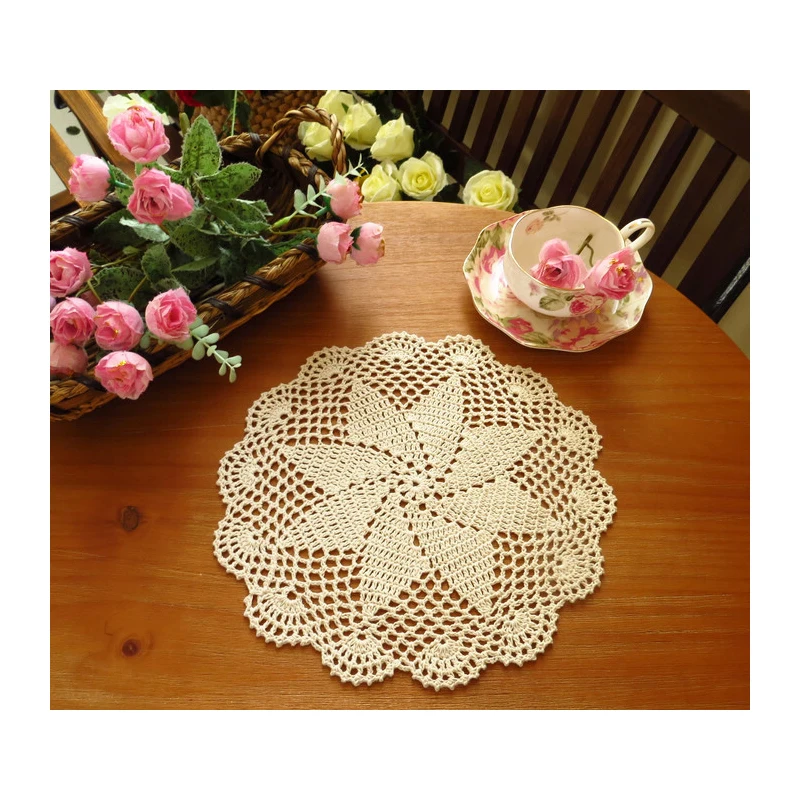 Винтажные Оптовые домашние приборы для вязания крючком с цветами ручной работы 12