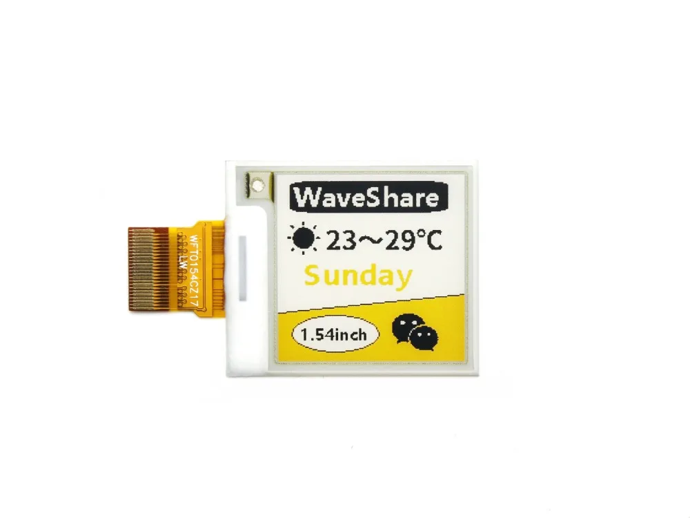 Waveshare 152x152 1 54 дюймовый E Ink сырой дисплей желтый/черный/белый три цвета SPI интерфейс