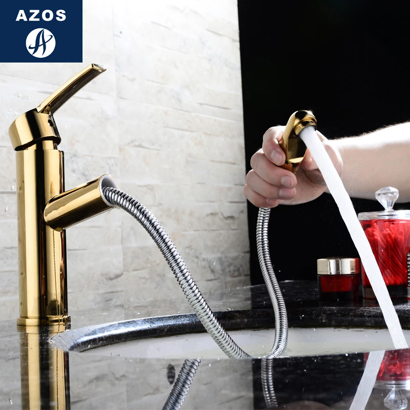 Выдвижной Смеситель Azos мягкая раковина латунь хромированный для прачечной