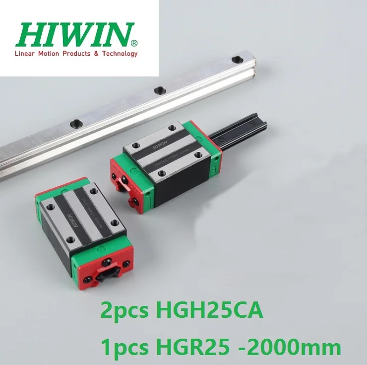 

1 шт. 100% оригинальная линейная направляющая Hiwin HGR25 -L 2000 мм + 2 шт. Линейный Квадратный блок HGH25CA для фрезерного станка с ЧПУ