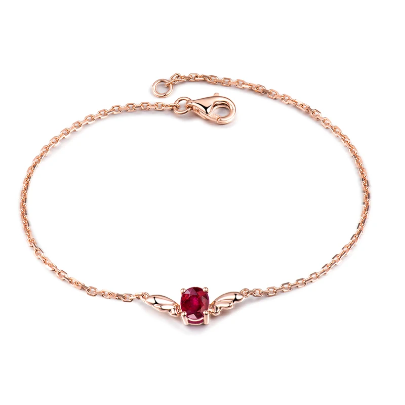 LOVERJEWELRY летучей мыши Форма однотонные 18Kt золото 4 5x5 5 мм овальным вырезом браслет