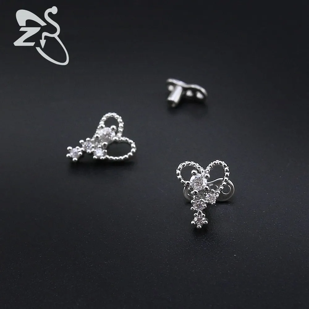 Уникальный Высококачественный дермальный пирсинг Heart Crystal поверхность Ювелирное
