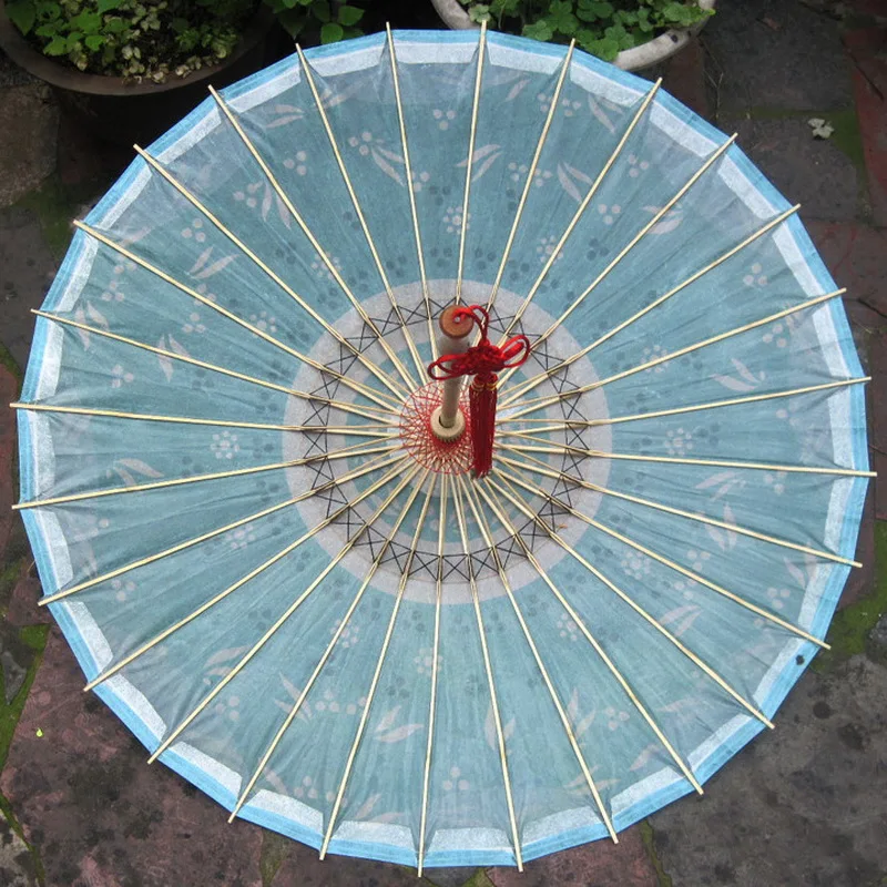 Травяной зеленый зонтик из масляной бумаги ручной работы для костюмированной