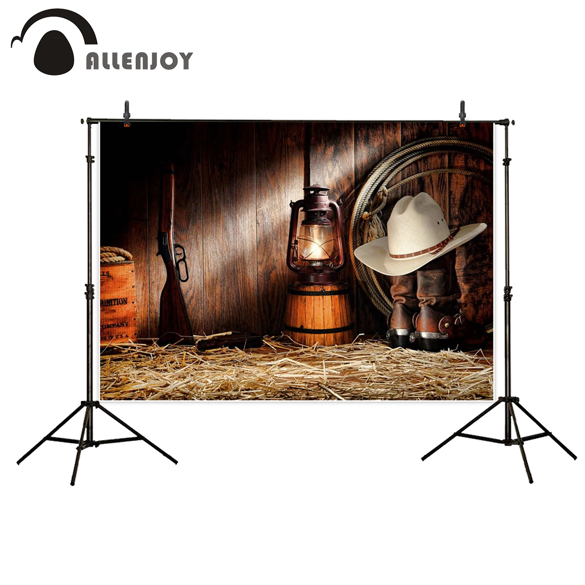 Allenjoy фоны для фотосъемки ковбойский пистолет керосиновая лампа деревянная доска