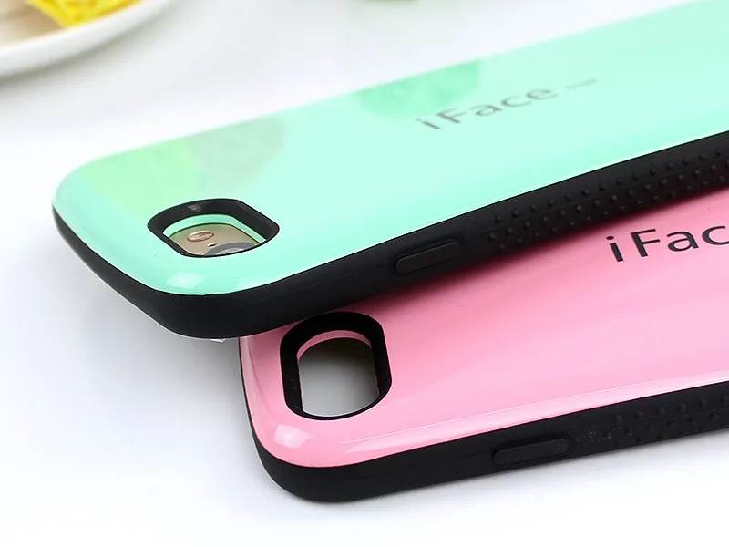 Новый iFace mall двухцветный волнистый силиконовый чехол для iphone 7 plus 8 8plus задняя