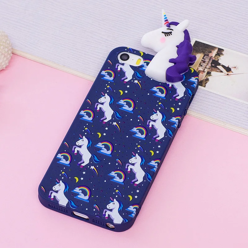 Чехол для iPhone 5s SE чехол 5 с 3D рисунком панды Единорога iPhone5s s 5SE задняя крышка 5S |