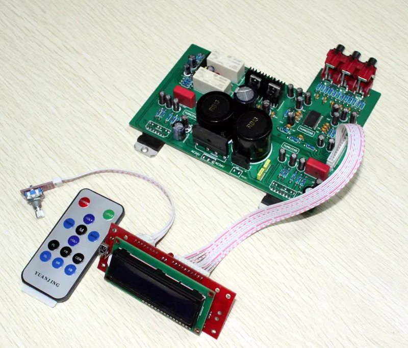 

TDA7293 LCD 2.0 remote control power amplifier board 2*80W