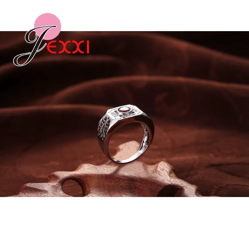 Женское кольцо из серебра 925 пробы с прозрачным Красным Кристаллом|wedding rings|women