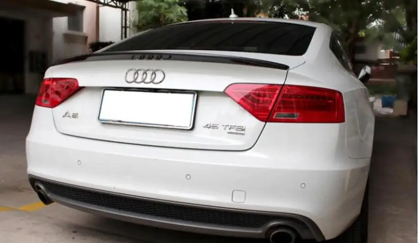 Углеродного волокна заднего крыла задний багажник спойлер крыло для AUDI A5 S5 RS5 2017