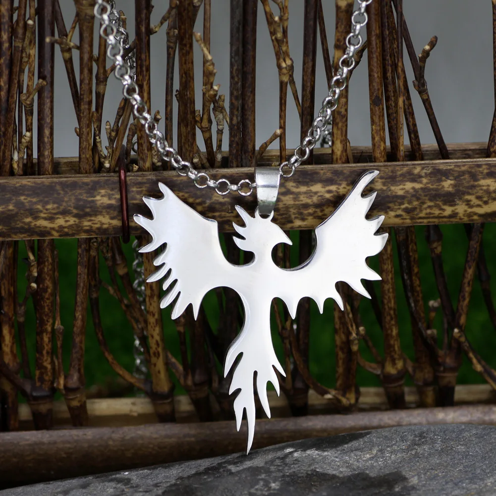 Для Мужчин's Нержавеющая сталь кулон Цепочки и ожерелья Птица Феникс жар-Biker-23