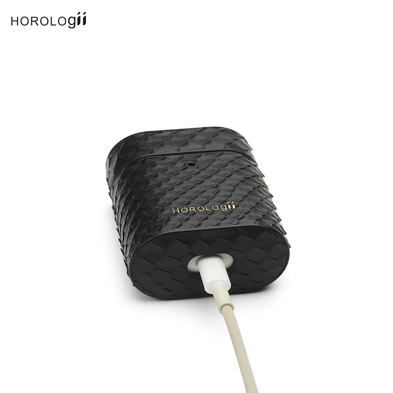 Бесплатная Персонализированная защита horology чехол из кожи питона для AirPod
