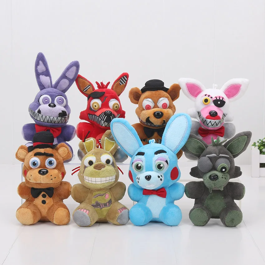 14 см FNAF Бонни и Чика кошмар Фредди мангл Фокси кулон брелок дети куклы