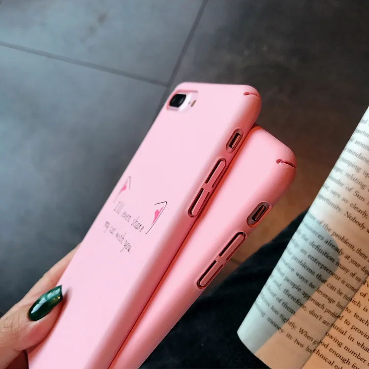Милый розовый чехол для iphone X XR XS Max 6 6S 7 8 Plus жесткий пластиковый задней панели |