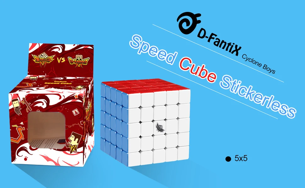 D-FantiX Циклон мальчиков 5x5 кубик рубика Скорость Cube Stickerless Magic Cube головоломка 5x5x5 гладкой твист игры Cube Пазлы