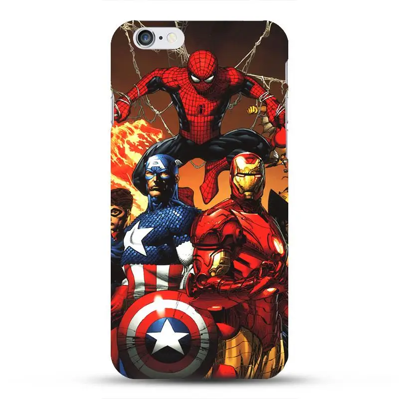 M04 Чехол Marvel Hero, Капитан Америка, щит Дэдпул, Супермен, чехол Capinhas для Apple iPhone 8, 7, 6, 6S Plus, 5S, SE, тонкий жесткий чехол, Бэтмен - Цвет: M04