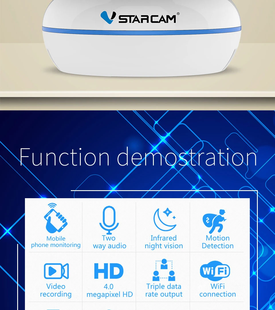 Vstarcam C22Q 4MP Full HD 2,4G/5G WiFi камера Wi-Fi детский монитор камера Wi-Fi панорамирование/наклон видеонаблюдение Безопасность IP CCTV камера