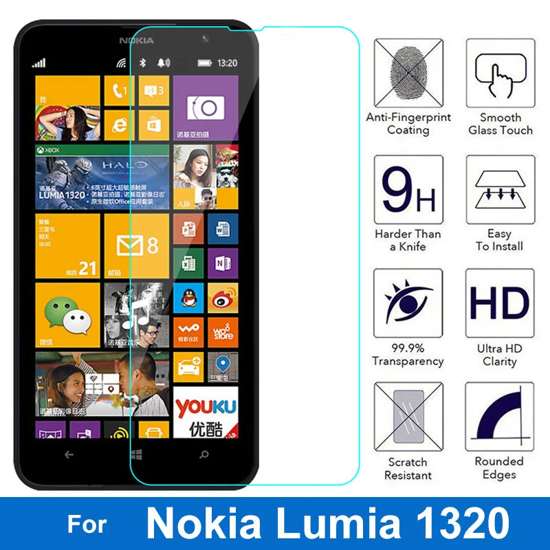 Удивительное закаленное стекло для Nokia Lumia 520 530 630 820 830 920 930 1020 1320 1520 Защитная